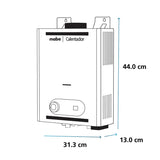 Calentador Instantáneo Mabe 6 L/min Gas LP 1 Servicio Silver CIM063SLP1 - Ekar de Gas