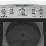 LAVADORA MABE AUT 22KG LMA72215WBAB1 BLANCO TAPA CRISTAL - Ekar de Gas