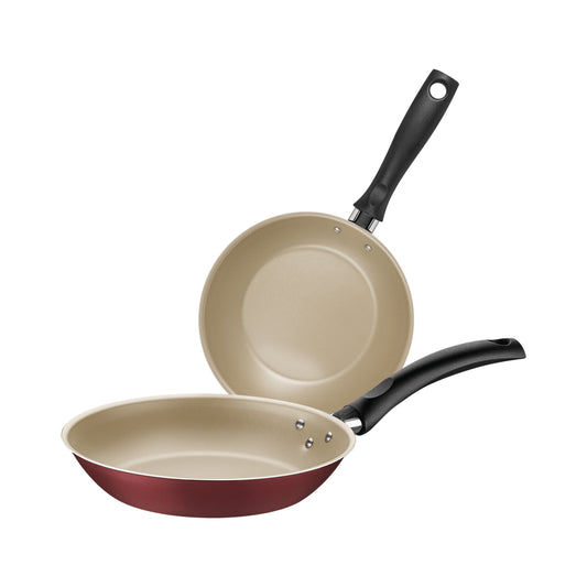 Sarten tramontina 20198/931 roch 2pzas 20/24cm 1.8mm rosa