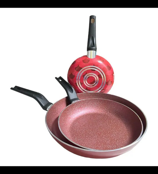 Sarten ekco 36034 3piezas 20/24/30cm 3mm rojo