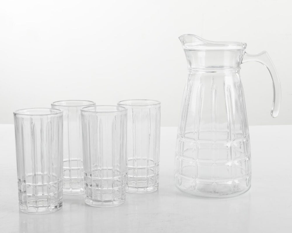 Jarra gibson home 130987.05 5piezas vasos cristal transparente - Ekar de Gas