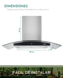 Campana de Pared Rivel CAMP-XCT90 90cm Acero Inoxidable - Ekar de Gas