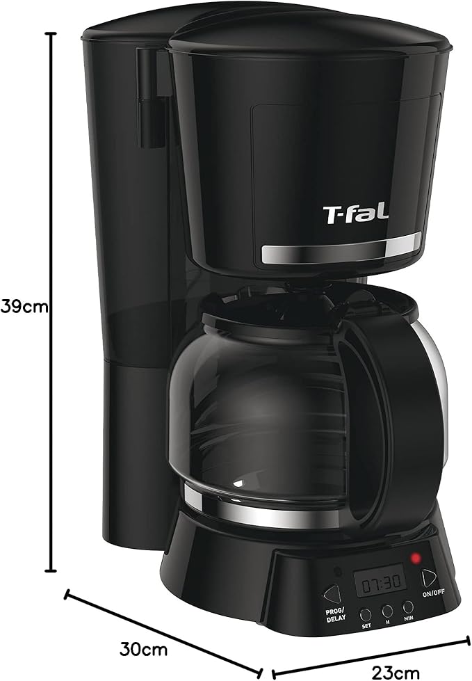 Cafetera T-Fal Programable 12 Tazas con Filtro Permanente CM513850 - Ekar de Gas