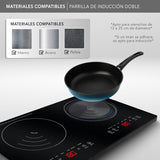 PARRILLA RCA RC-12A4 INDUCCIóN 2QUEMADORES 2000W 8NIVELES 5FUNCIONES - Ekar de Gas