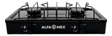 PARRILLA ALFA_MEX 303-4 2QUEMADORES MESA NEGRO - Ekar de Gas