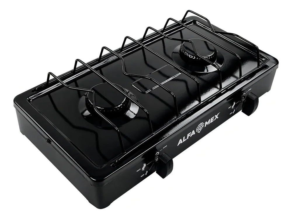 PARRILLA ALFA_MEX 303-4 2QUEMADORES MESA NEGRO - Ekar de Gas