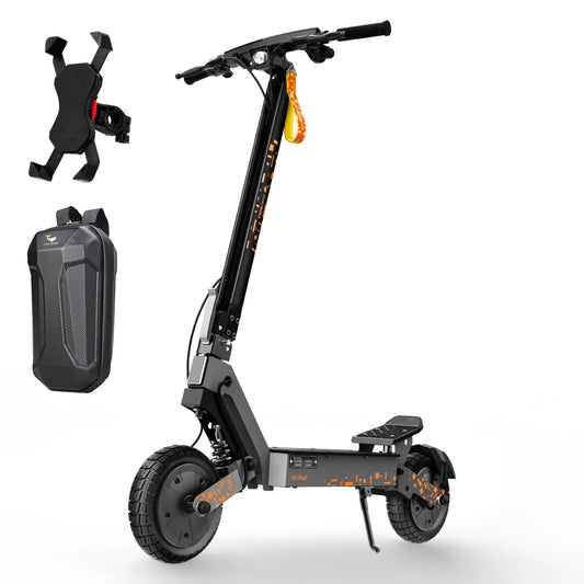 SCOOTER HONEY_WHALE H2 DUAL 1200WX2 VEL_MAX_55KM/H SOPORTE_150KG ACERO-ALUMINIO GRIS