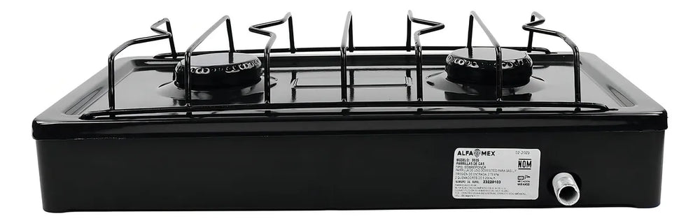 PARRILLA ALFA_MEX 303-4 2QUEMADORES MESA NEGRO - Ekar de Gas
