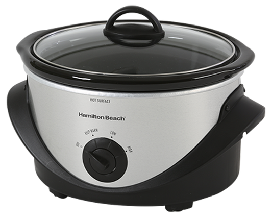 Olla Hamiltonbeach 33141 4litros negro inox lento cocimiento