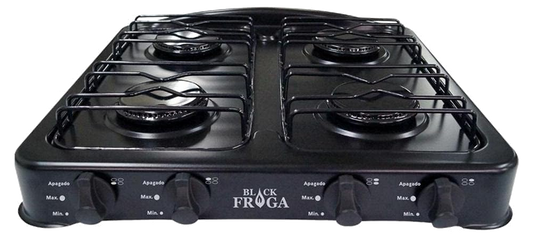 Parrilla fraga black p504 negro 4quemadores