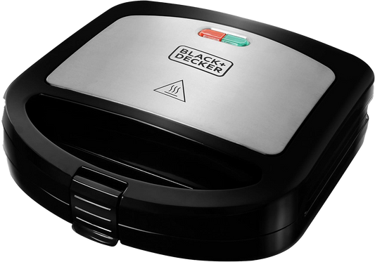 Sandwichera Black&decker sm24530 2porciones negro inox