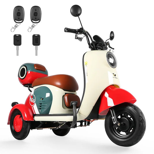 Trimoto Eléctrica Honey Whale V1 600W 60V Autonomía 50 km