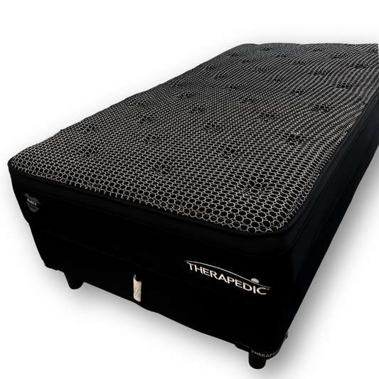 COLCHON THERAPEDIC DARLING MEDIO/FIRME NEGRO NO VUELTA BOX GRATIS