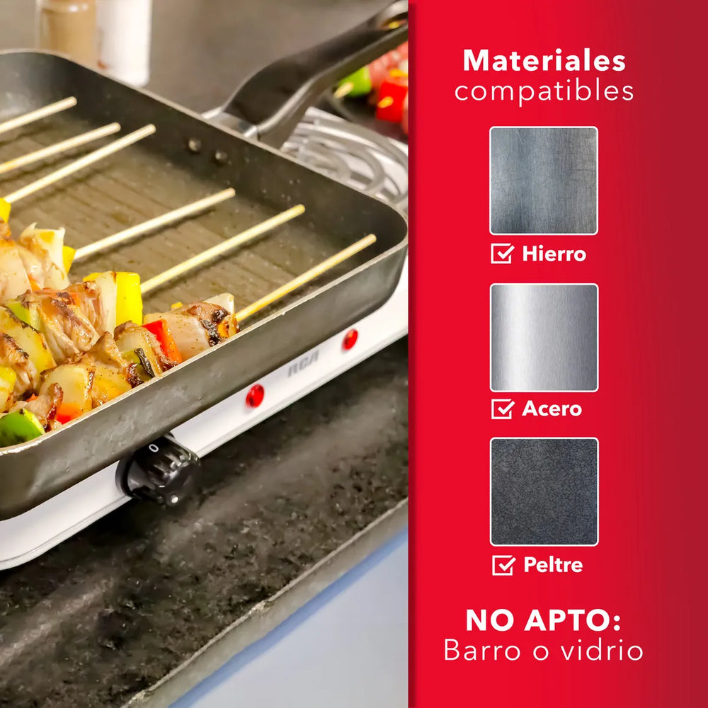 PARRILLA RCA RC2000A 2QUEMADORES BLANCO - Ekar de Gas