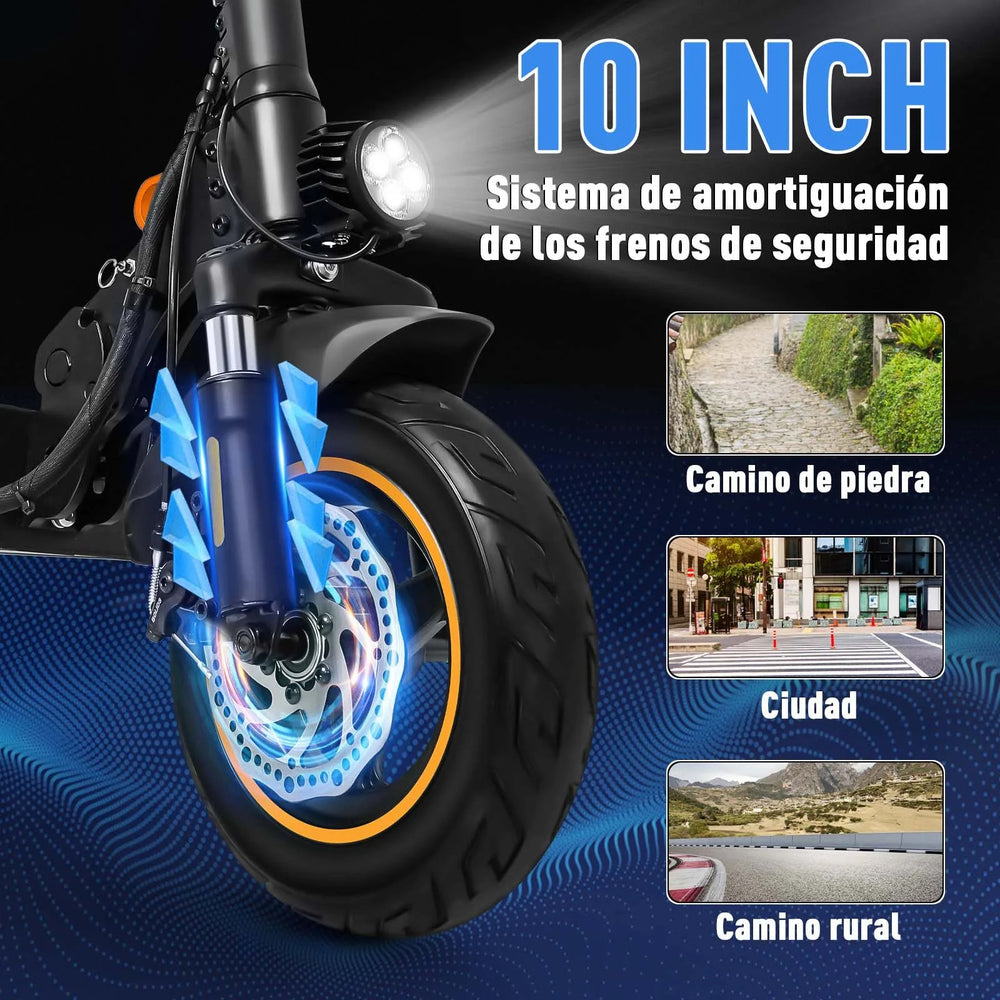 SCOOTER HONEY_WHALE T4A 600-750W VEL_MAX 45KM/H SOPORTE_120KG ALUMINIO NEGRO/NARANJA - Ekar de Gas