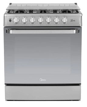 ESTUFA MIDEA MGS30FS1LEAMG PISO 30PULGADAS GRIS CAPELO