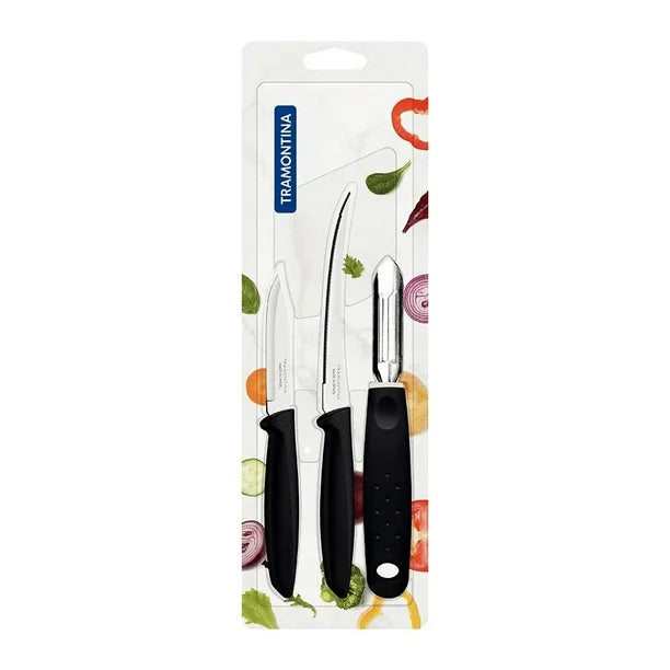 Cuchillo con pelador Tramontina 23498053 Plenus 3 pzas - Ekar de Gas