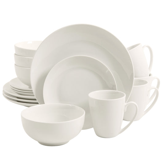 VAJILLA GIBSON_HOME 105965.16 16PIEZAS CERAMICA BLANCO