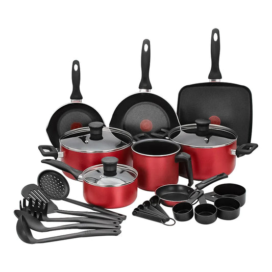 Bateria t-fal b935sp84 family cook 25piezas roja