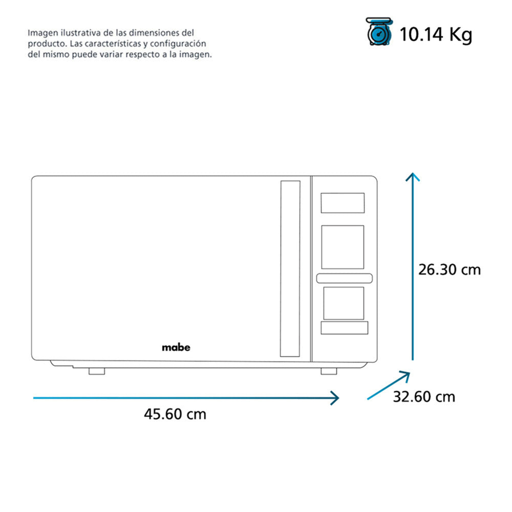 Microondas Mabe 0.7 Pies 20L Digital 10 Niveles Gris HMM07SJW - Ekar de Gas