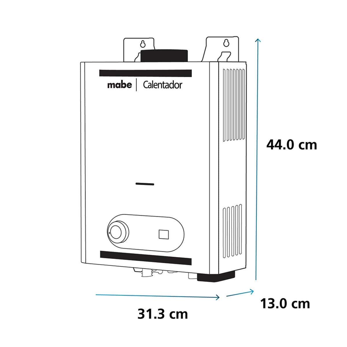 Calentador Instantáneo Mabe 6 L/min Gas LP 1 Servicio Silver CIM063SLP1 - Ekar de Gas