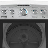 LAVADORA MABE AUT 22KG LMA72215WBAB1 BLANCO TAPA CRISTAL