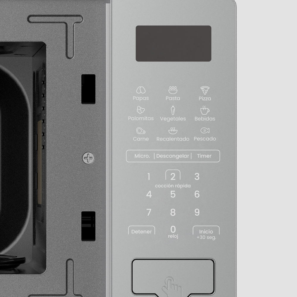 Microondas Mabe HMM07SBW 0.7 pies Gris Espejo Digital 10 Niveles - Ekar de Gas