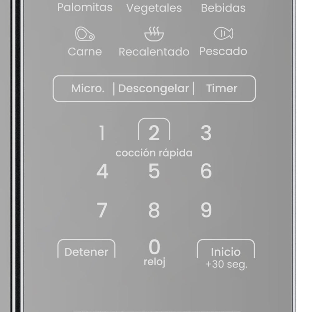 Microondas Mabe HMM07SBW 0.7 pies Gris Espejo Digital 10 Niveles - Ekar de Gas