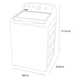 LAVADORA MABE AUT 22KG LMA72215WBAB1 BLANCO TAPA CRISTAL