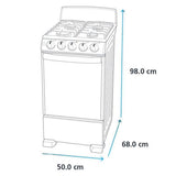 ESTUFA IEM EI5020BAPN PISO 20PULGADAS NEGRO