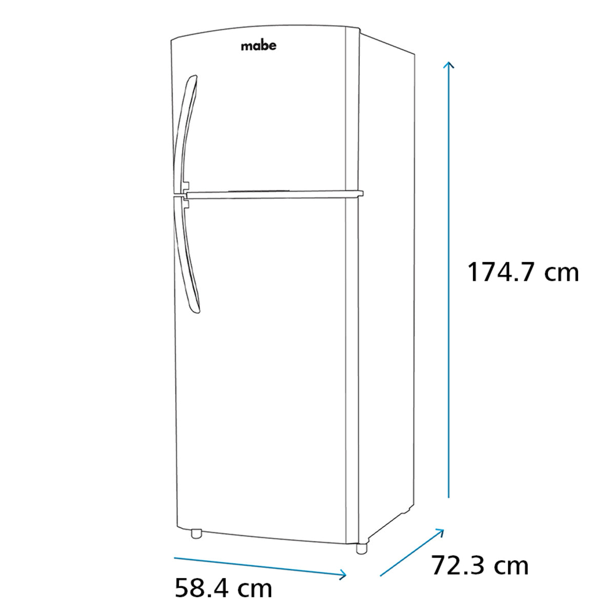 REFRIGERADOR MABE RMA300FXMRQ0 11PIES DARK SILVER