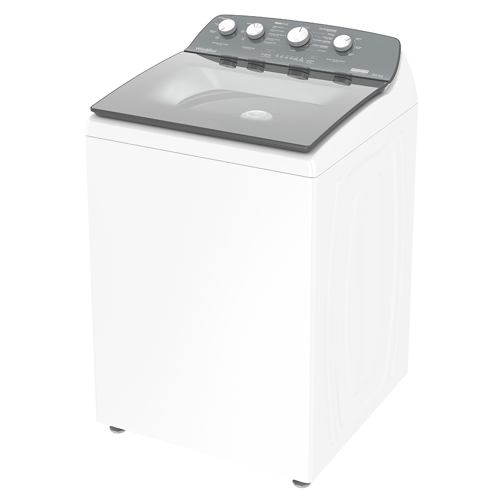 Lavadora Whirlpool Automática 20kg 8MWTW2024WJM Blanca con Tapa de Cristal Xpert System - Ekar de Gas