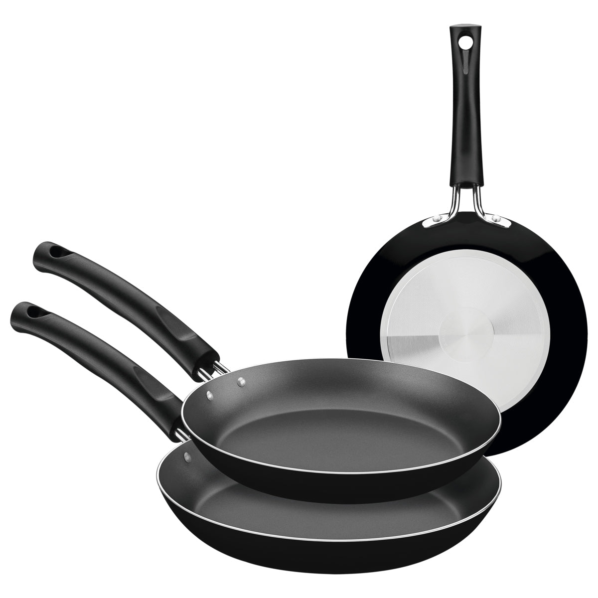 Sarten tramontina 20199/007 chelsea 3pzas 20/26/30cm 2.2mm negro