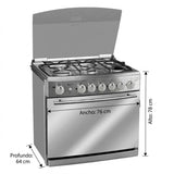 Estufa Koblenz Empotre 30 Pulgadas Varsovia 6 Quemadores Inox EE-1131VB-IIRIQ - Ekar de Gas