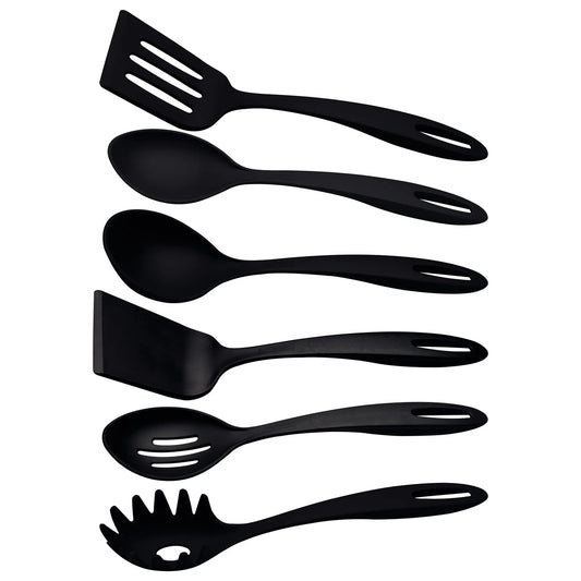 Juego de Utensilios Tramontina Ability Nylon Negro 6 Piezas Antiadherente - Ekar de Gas