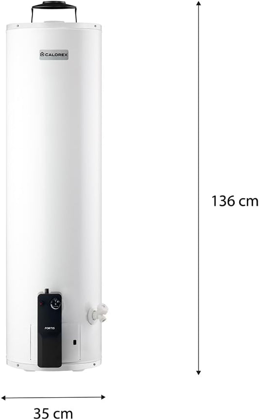 Calentador calorex/fortis g-20/3270060 deposito 72lt blanco 2servicios gas lp