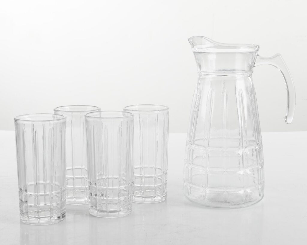 Jarra gibson home 130987.05 5piezas vasos cristal transparente - Ekar de Gas