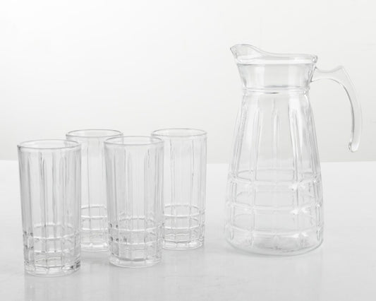 Jarra gibson home 130987.05 5piezas vasos cristal transparente