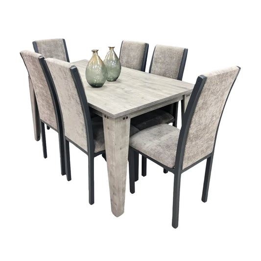 COMEDOR MOVVEL VALERIA 6 SILLAS BEIGE