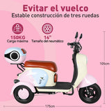 Trimoto Eléctrica Honey Whale V1 600W 60V Autonomía 50 km - Ekar de Gas
