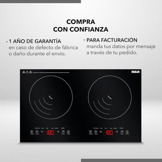 PARRILLA RCA RC-12A4 INDUCCIóN 2QUEMADORES 2000W 8NIVELES 5FUNCIONES - Ekar de Gas