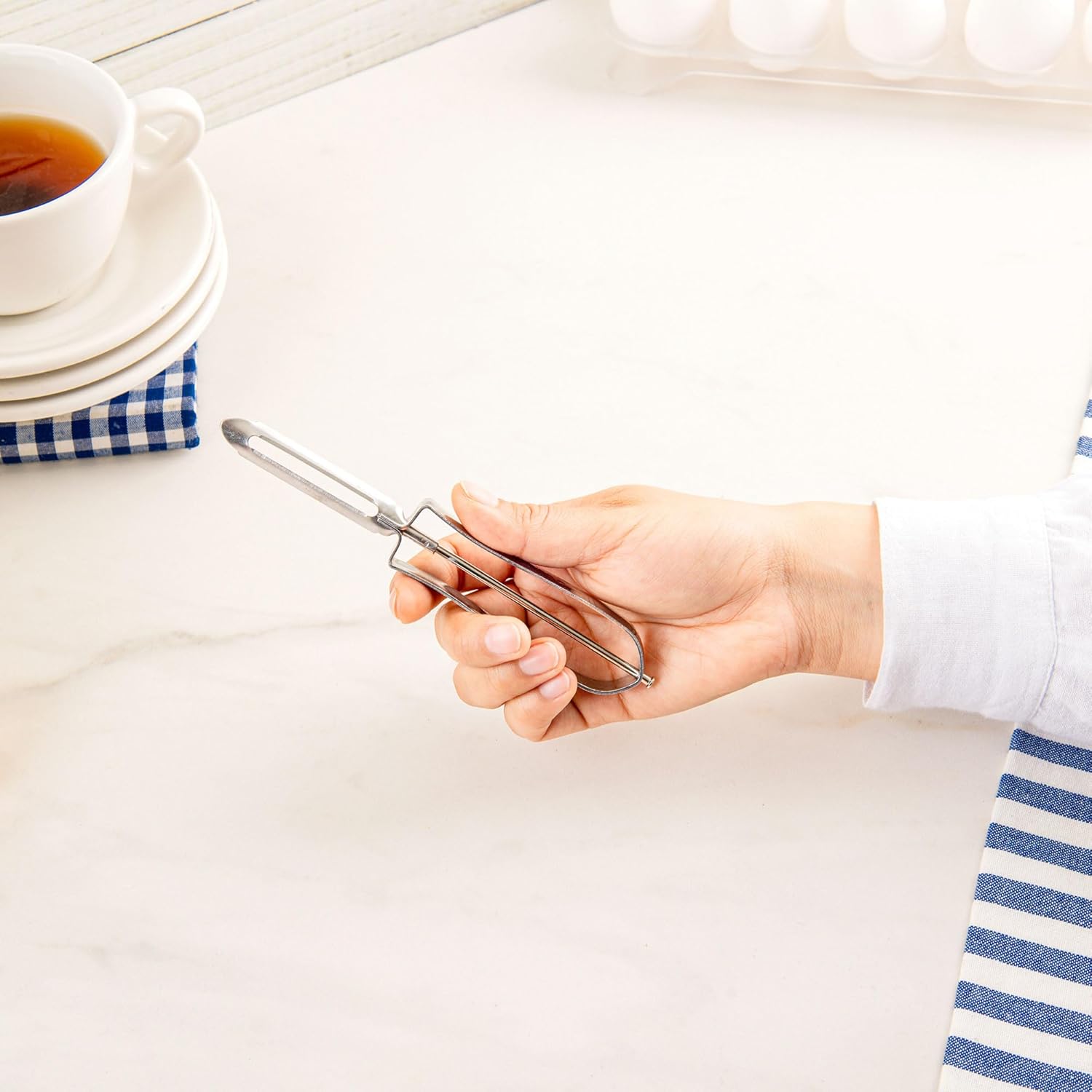 Pelador ekco 50313/60000625 acero inoxidable cuchilla giratoria