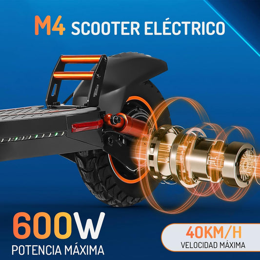 SCOOTER HONEY_WHALE M4 500-600W VEL_MAX 40KM/H SOPORTE_120KG ALUMINIO