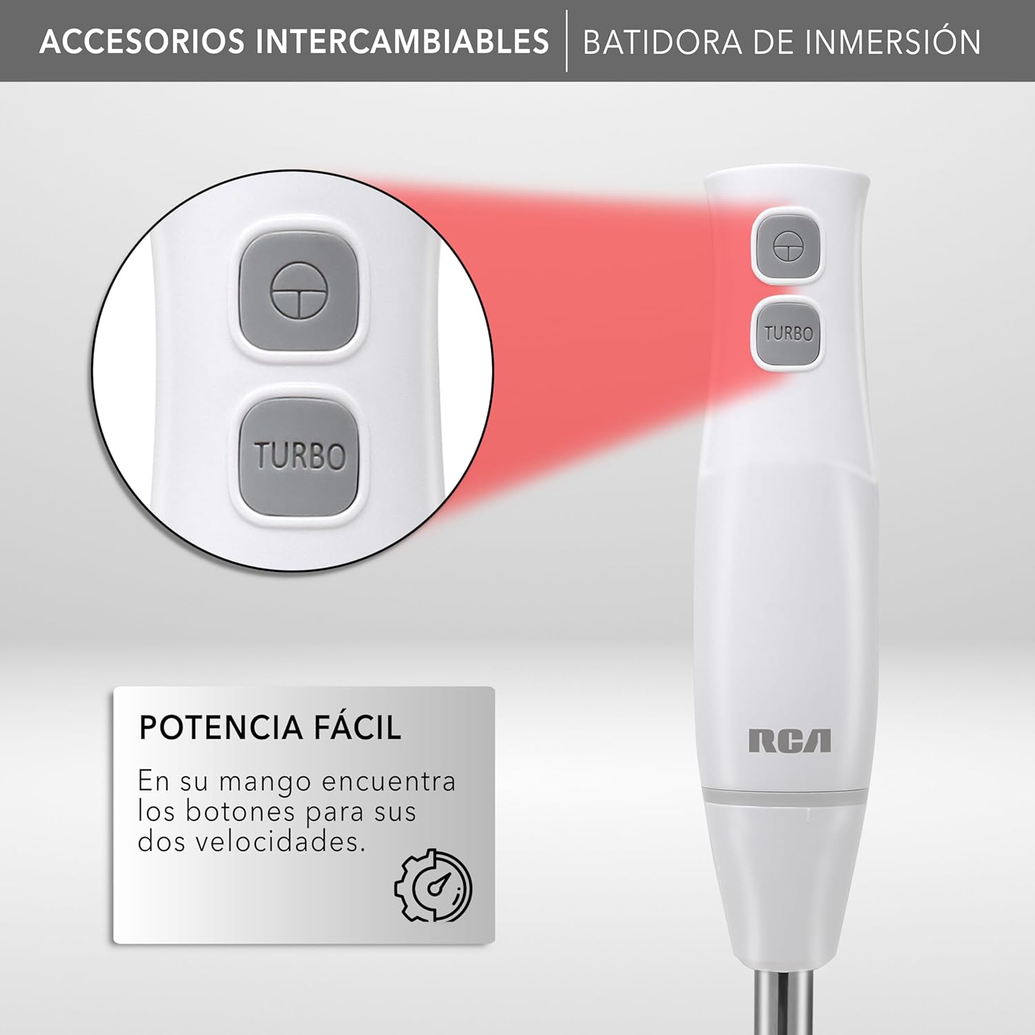 BATIDORA RCA RC1204 MANO 2VEL 200W BLANCO - Ekar de Gas