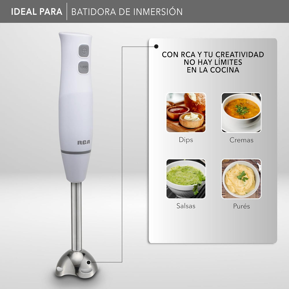 BATIDORA RCA RC1204 MANO 2VEL 200W BLANCO - Ekar de Gas
