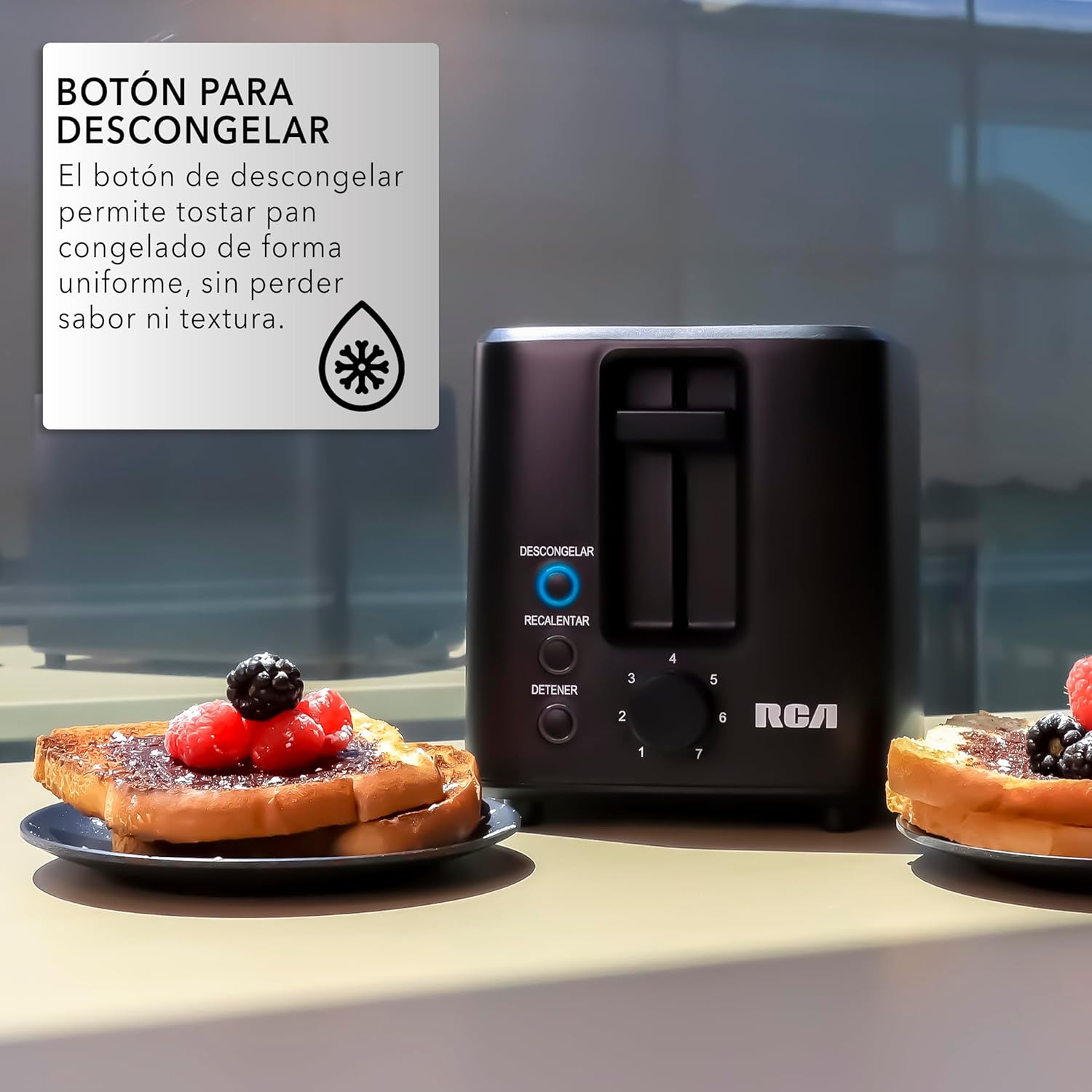 Tostador rca rc-t2 750w 2rebanadas 6niveles negro