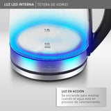 Tetera electrica rca rc-328 1000w 1.8lts cristal