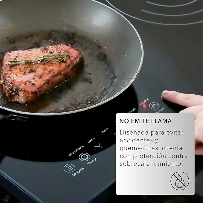 PARRILLA RCA RC-12A4 INDUCCIóN 2QUEMADORES 2000W 8NIVELES 5FUNCIONES - Ekar de Gas