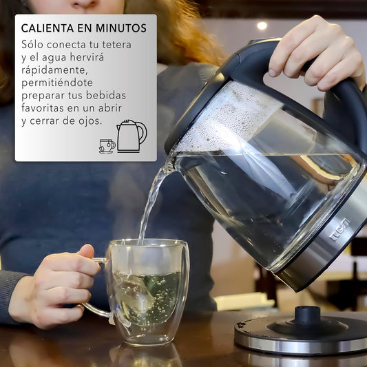 Tetera electrica rca rc-328 1000w 1.8lts cristal