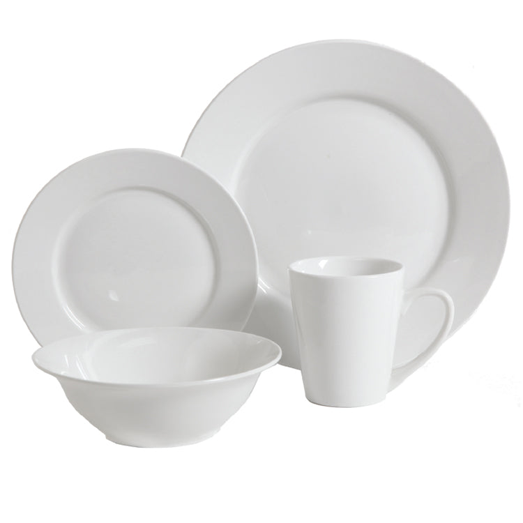 VAJILLA GIBSON_HOME 91776.16 16PIEZAS CERAMICA BLANCO - Ekar de Gas
